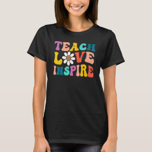 T-shirt Back to School Teach Love Inspire Retro Teachers