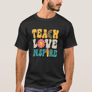 T-shirt Back to School Teach Love Inspire Retro Teachers