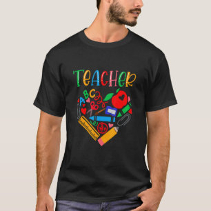 T-shirt Back To School Teacher Colorful Motivational Inspi