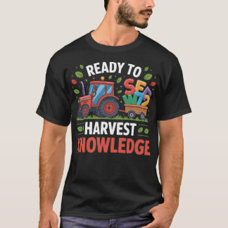 T-shirt Back to School Teacher Farmer Tractor 100th Day 