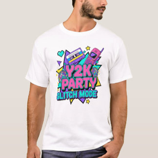 T-shirt Back to The 2000s Retro Design Vintage Theme Party