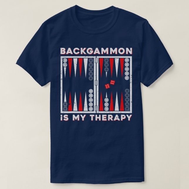 T-shirt Backgammon is my thery backgammon player  (Design devant)