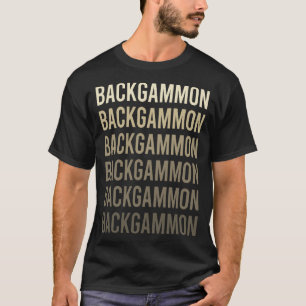 T-shirt Backgammon Texte Marron