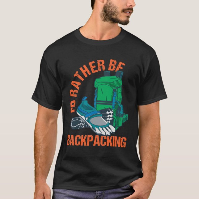 T-shirt Backpacker Digital Nomade Work And Travel World Tr (Devant)
