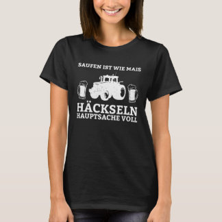 T-shirt Backprint Boire est comme couper du maïs aussi lon