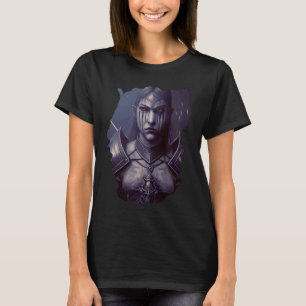 T-shirt Backprint Femme vampire chevalier dans l'ombre
