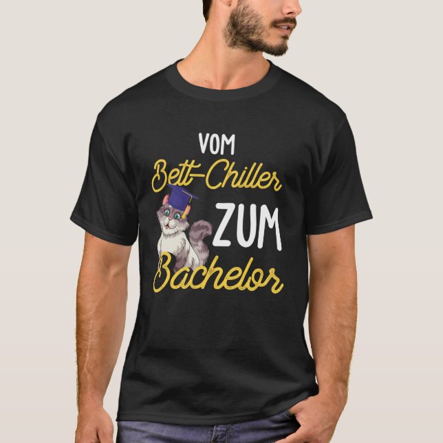 T-shirt Backprint from Bed Chiller to Bachelor Student Gra (Devant)