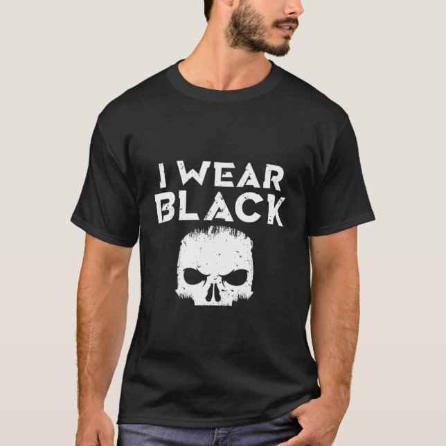T-shirt Backprint I wear black until there is something da (Devant)