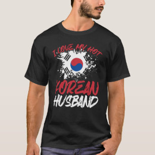T-shirt Backprint J'Aime Mon Mari Coréen Chaud