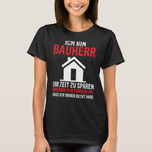 T-shirt Backprint Je suis un chef de chantier de construct