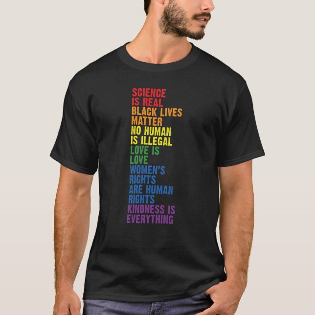 T-shirt Backprint Kindness is everything LGBTQ+ Pride  1 (Devant)