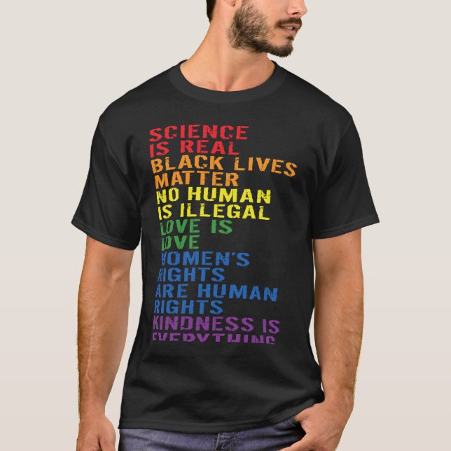 T-shirt Backprint Kindness is everything LGBTQ+ Pride  1 (Devant)