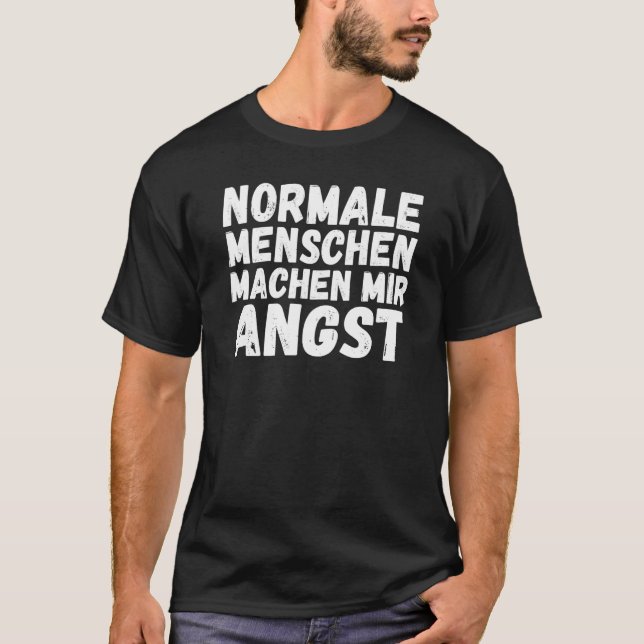 T-shirt Backprint Normal people scare me  5 (Devant)