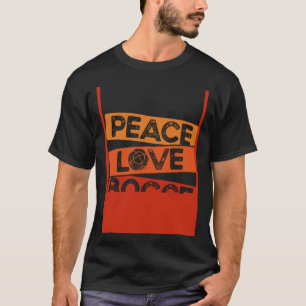 T-shirt Backprint Paix Amour Bocce Bocce Ball