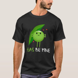 T-shirt Backprint Peas be mine pea and pea pod