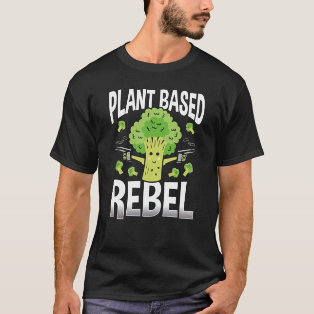 T-shirt Backprint Plant Based Rebel Veganism (Devant)