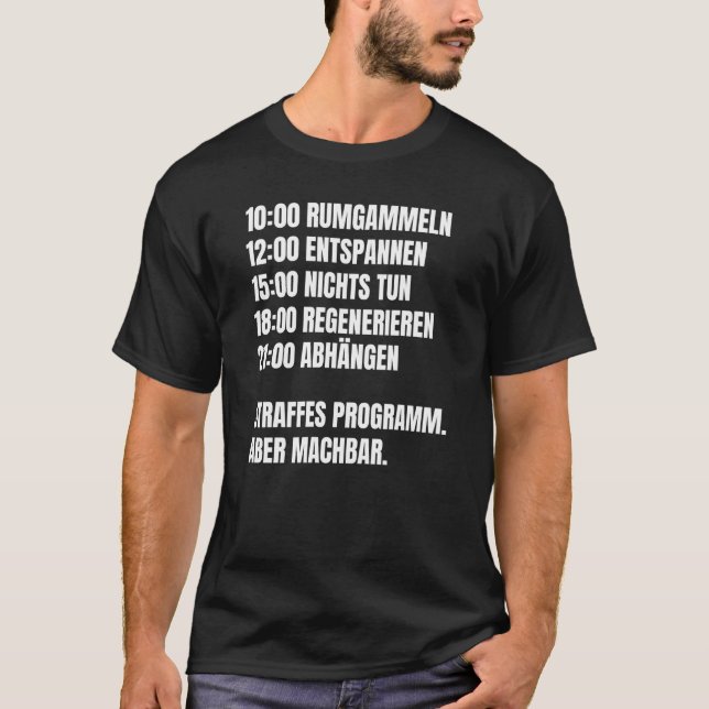T-shirt Backprint se détendre autour de la routine quotidi (Devant)