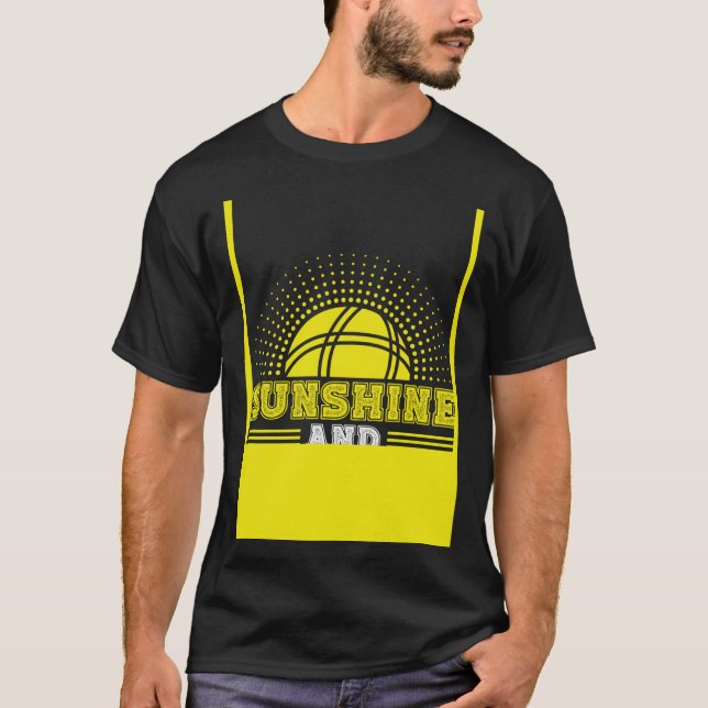 T-shirt Backprint Sunshine And Bocce Ball (Devant)