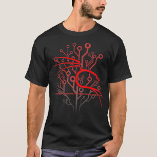 T-shirt Backtrack Kali Linu design avec Dragon et Rouge