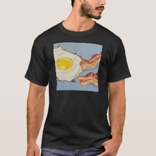 T-shirt Bacon et oeuf Peinture de petit-déjeuner