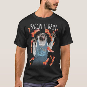 T-shirt Bacon Il Pluie Carlin drôle Graphique