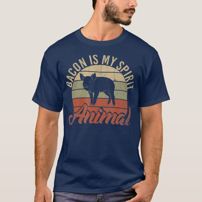 T-shirt Bacon Is My Spirit Animal Barbecue (Devant)