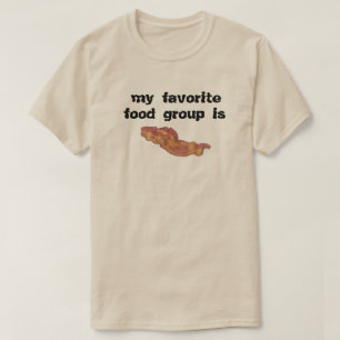 T-shirt Bacon mon groupe d'aliments préféré