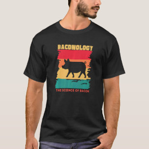 T-shirt Baconologie La Science De Bacon Retro Vintage Gril
