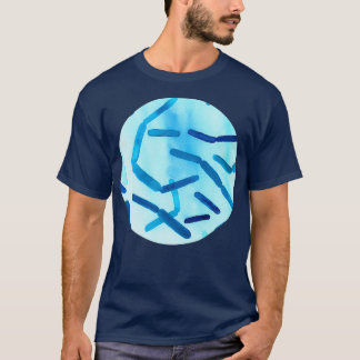 T-shirt Bactérie en bleu 1