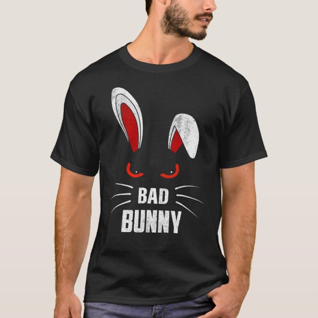T-shirt Bad Bunny Scary Rabbit Cool Amoureux des animaux (Devant)