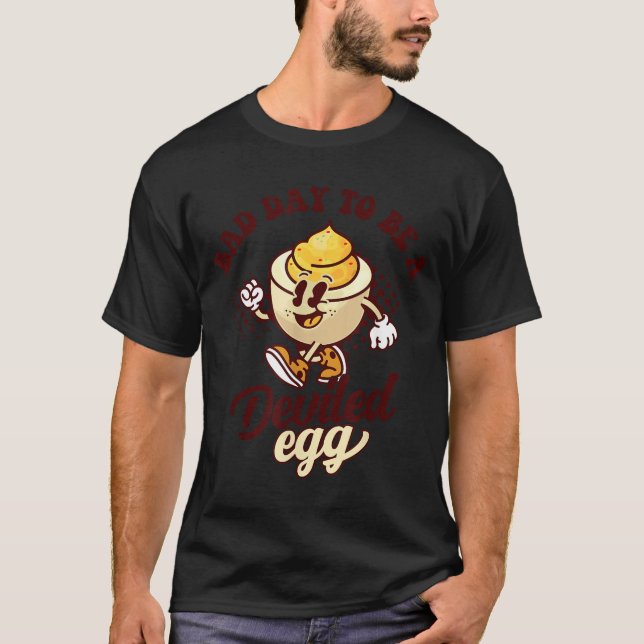 T-shirt Bad Day To Be A Deviled Egg Funny Thanksgiving Egg (Devant)