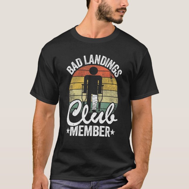 T-shirt Bad Landings Club Membre Obtenir Bons Blessures Br (Devant)