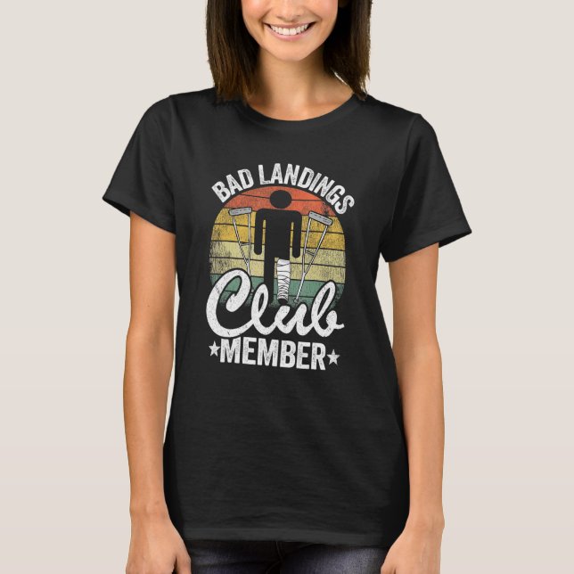 T-shirt Bad Landings Club Membre Obtenir Bons Blessures Br (Devant)