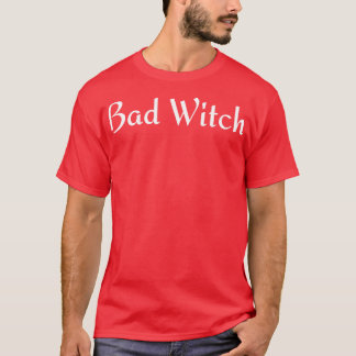 T-shirt Bad Witch Minimaliste Halloween Conception Simple