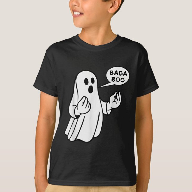 T-shirt Bada Boo Italian Ghost Funny Halloween T-shirt_1.p (Devant)