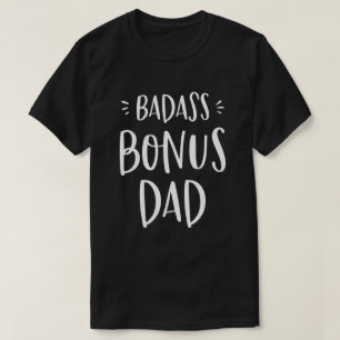 T-shirt Badass Bonus Dad Stepdad Cadeau pour Stepfather Co