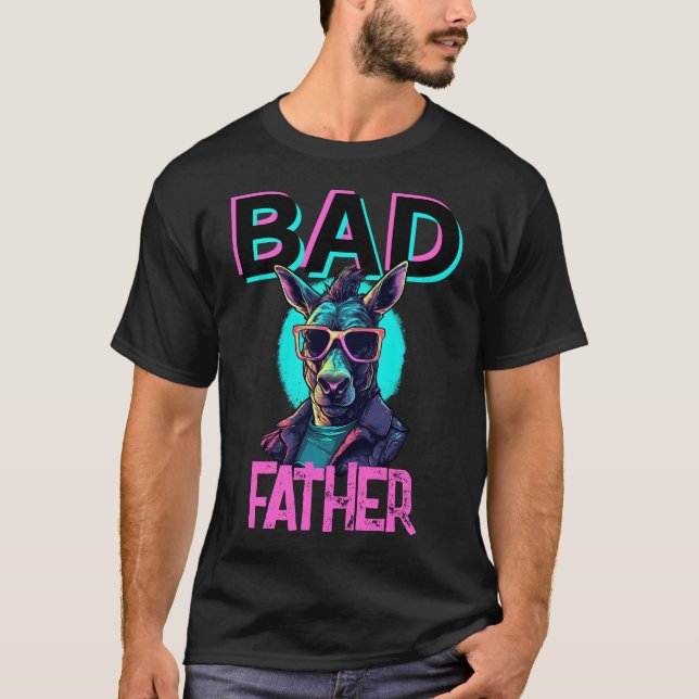 T-shirt Badass Père Funny Donkey Cool Lunettes de soleil P (Devant)