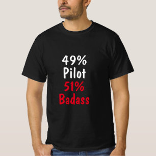 T-shirt Badass pilote