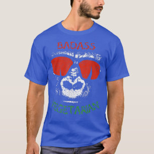 T-shirt Badass végétarien (gorille) drôle cool veggie amou
