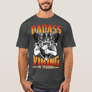T-shirt Badass Viking En Formation Valhalla Norse Fan Viki