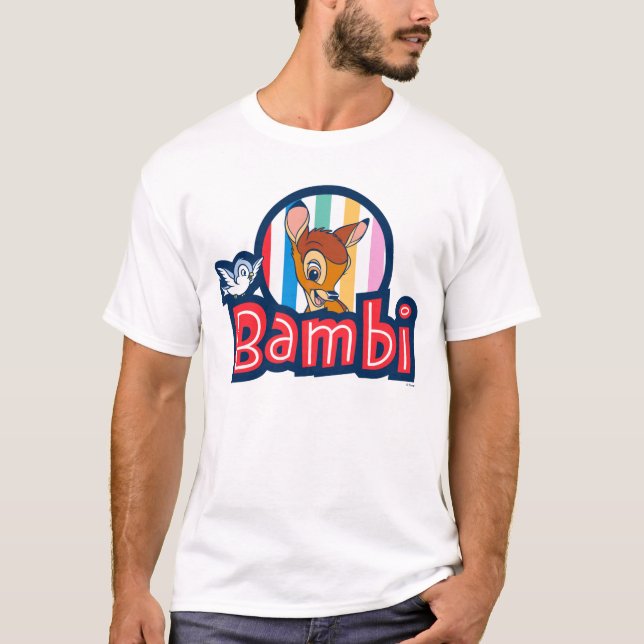 T-shirt Badge bambou rayé (Devant)