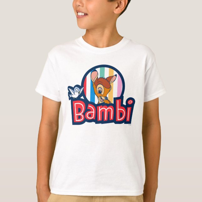 T-shirt Badge bambou rayé (Devant)