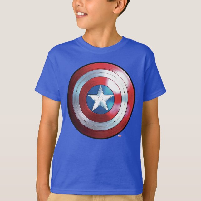 T-shirt Badge Captain America Shield (Devant)
