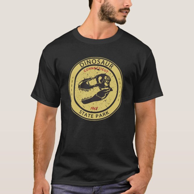 T-shirt Badge Connecticut du Parc d'État de Dinosaur (Devant)