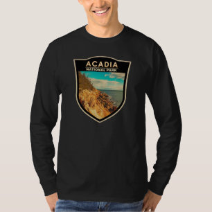 T-shirt Badge d'aquarelle du port du bar du parc national