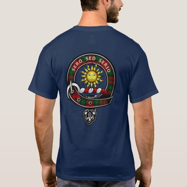 T-shirt Badge de clan Kerr Tartan (Dos)