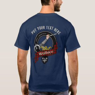T-shirt Badge de clan Wallace Personnalisé Adulte