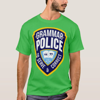 T-shirt Badge de la police de la grammaire familiale