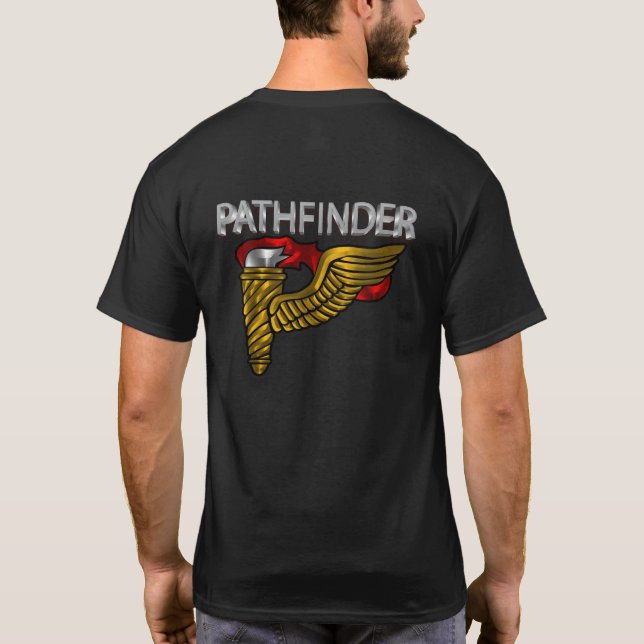 T-shirt Badge de Pathfinder - Texte "Pathfinder" (Dos)