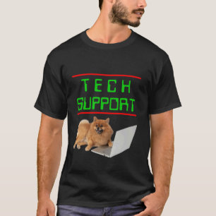 T-shirt Badge de support technique drôle ambiance chien sa